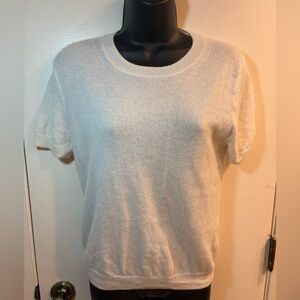 Quince Mongolian Cashmere Crewneck Sweater Medium Ivory